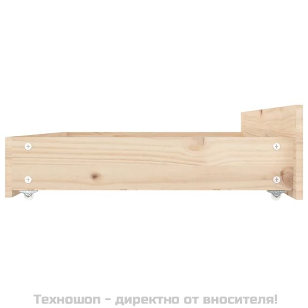 Чекмеджета за легло, 4 бр, бор масив