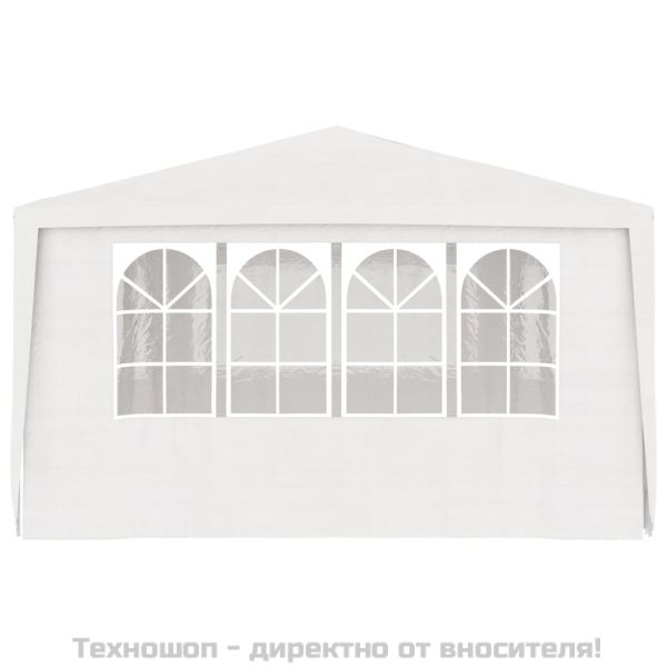 Професионална парти шатра със стени 4х6 м бяла 90 г/м²