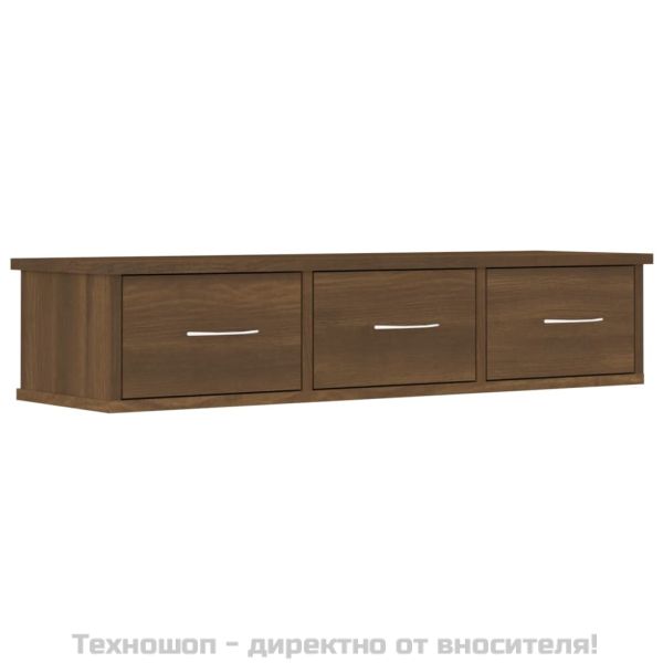 Стенен шкаф, кафяв дъб, 88x26x18,5 см, инженерно дърво