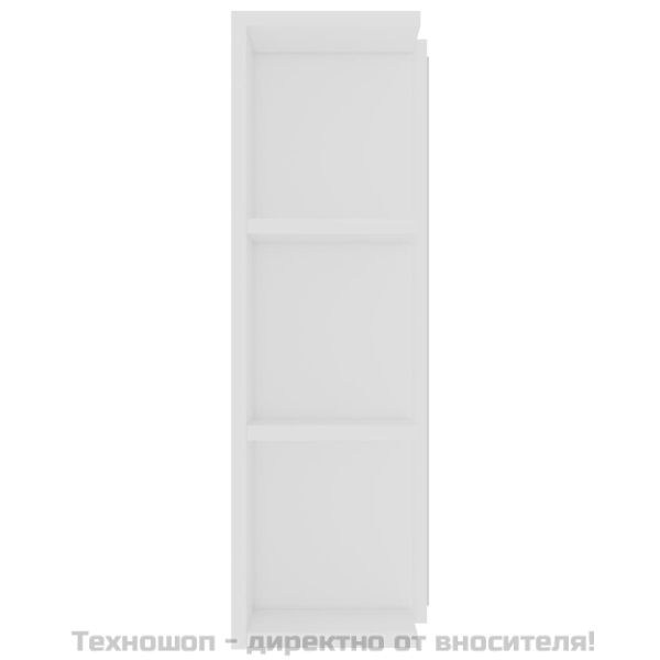 Шкаф за баня с огледало, бял, 80x20,5x64 см, инженерно дърво