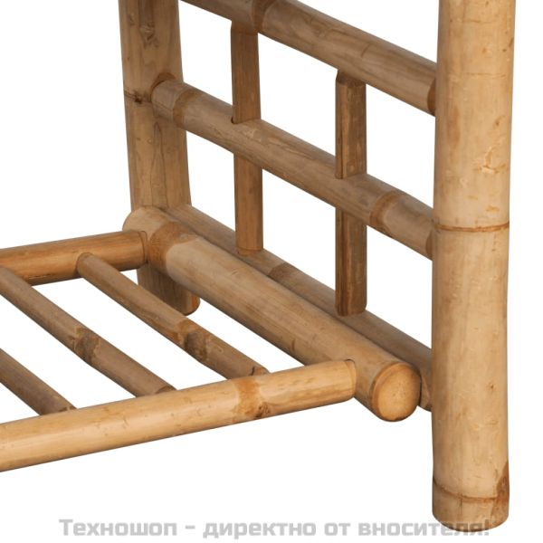 Градински комплект с възглавници, 4 части, бамбук