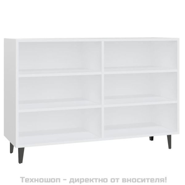 Сайдборд, бял, 103,5x35x70 см, инженерно дърво