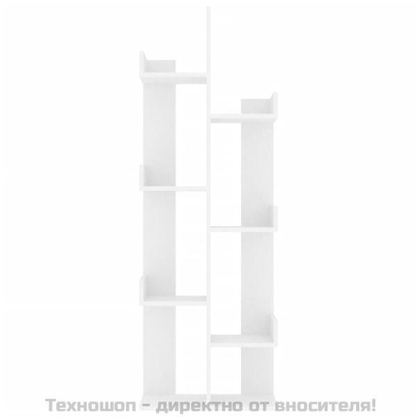 Библиотека, бяла, 48x25,5x140 см, инженерно дърво