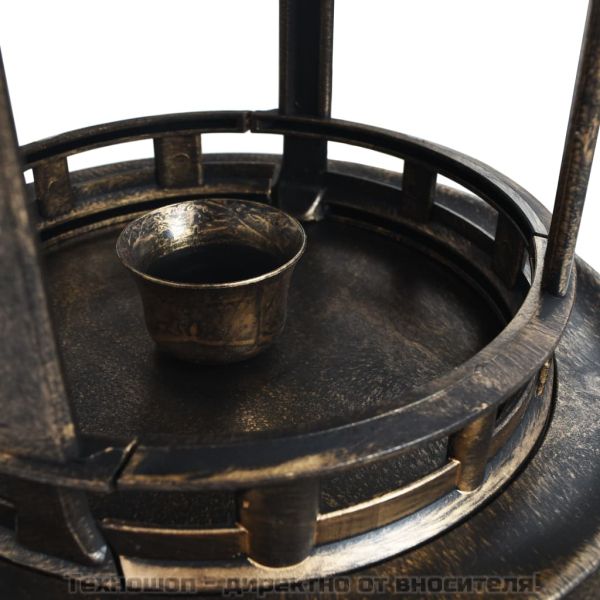 Декоративна баня за птички, соларни LED лампи, пластмаса