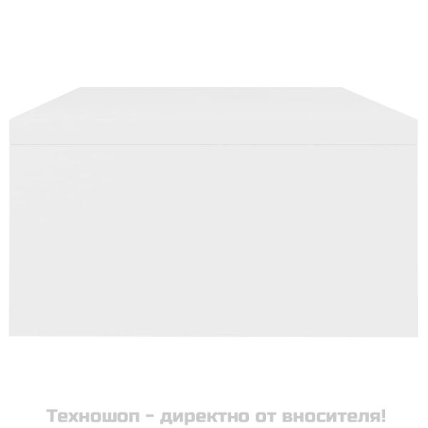 Стойка за монитор, бяла, 42x24x13 см, инженерно дърво