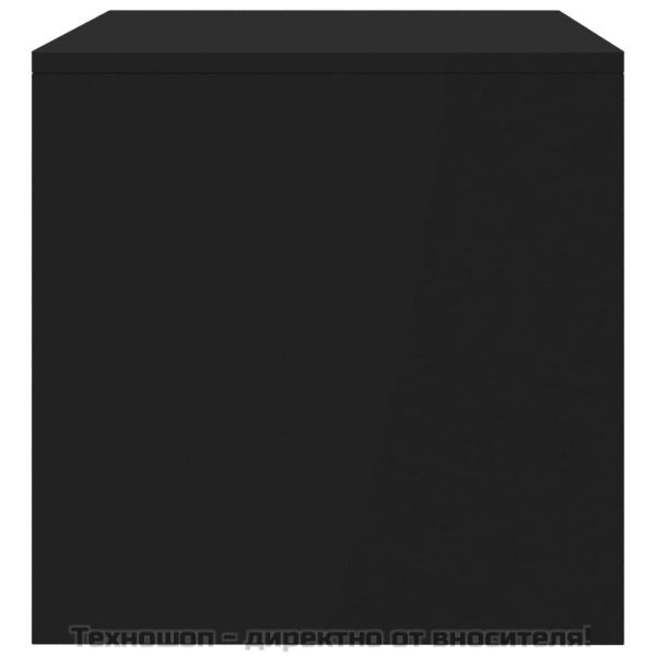 ТВ шкаф, черен, 100x40x40 см, инженерно дърво