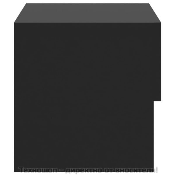 Нощни шкафчета за стенен монтаж, 2 бр, черни