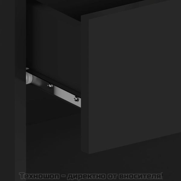 Нощни шкафчета за стенен монтаж, 2 бр, черни