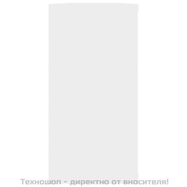 Стенни кубични рафтове 2 бр бели 100x15x30 см инженерно дърво