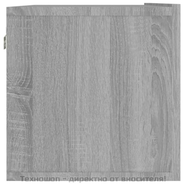 ТB стенен шкаф, сив сонома, 120x30x30 см, инженерно дърво