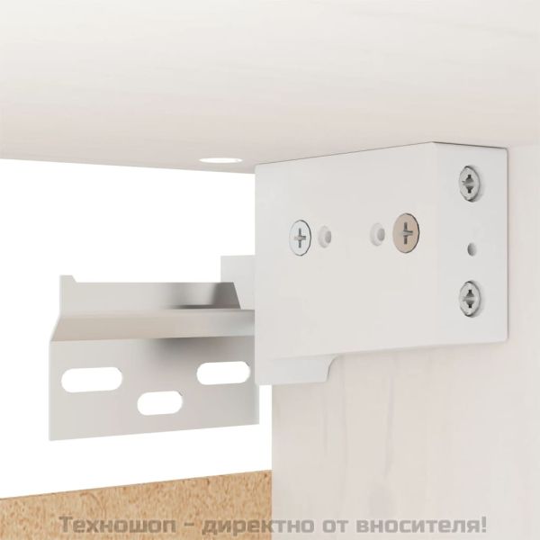 Стенни шкафове, 2 бр, бели, 30x30x100 см, бор масив