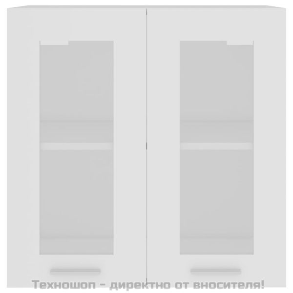 Висящ стъклен шкаф "Lyon", бял, 60x31x60 см, инженерно дърво