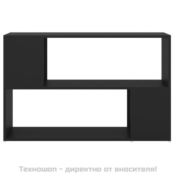 Библиотека, черна, 100x24x63 см, инженерно дърво