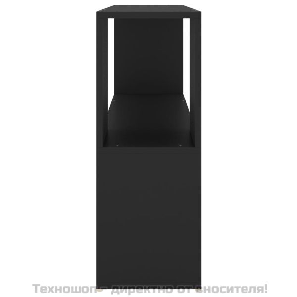 Библиотека, черна, 100x24x63 см, инженерно дърво