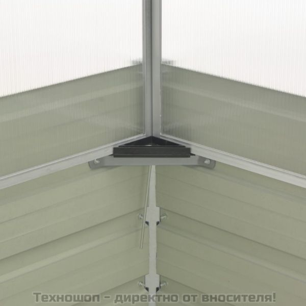 Парник, кафяв, 100x100x85 см, поцинкована стомана