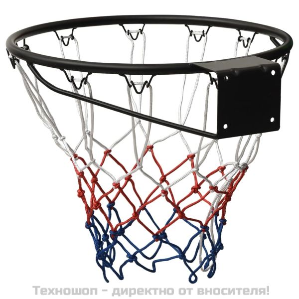 Баскетболен ринг, черен, 45 см, стомана