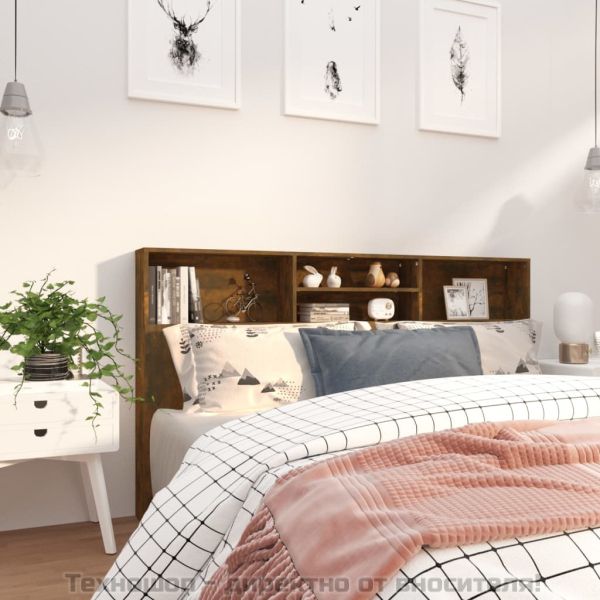 Табла за легло тип шкаф, опушен дъб, 180x19x103,5 см