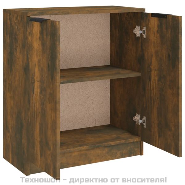 Сайдборд, опушен дъб, 60x30x70 см, инженерно дърво