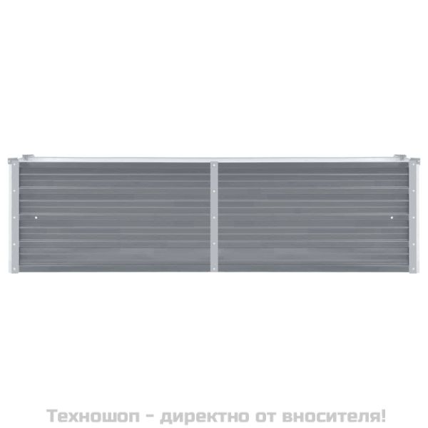 Градинска висока леха поцинкована стомана 160x40x45 см сива