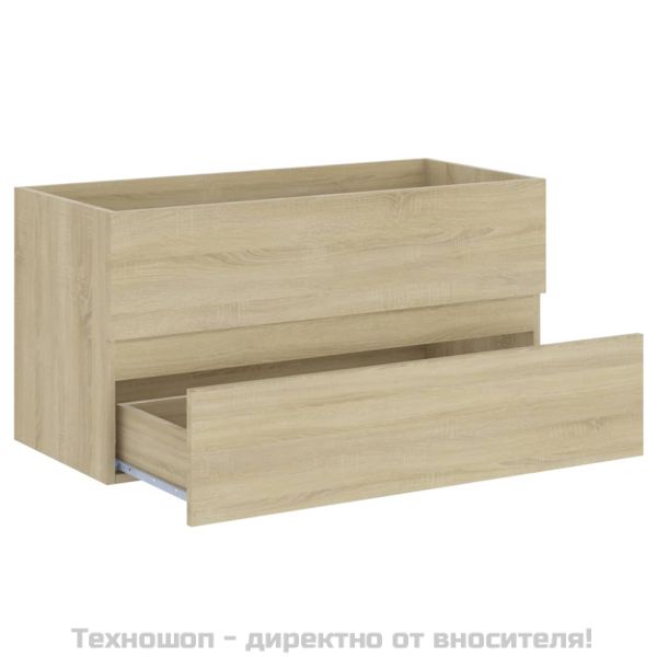 Долен шкаф за мивка, дъб сонома, 90x38,5x45 см, инженерно дърво