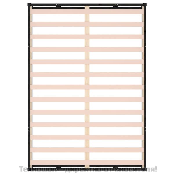 Рамка за легло, черна, 120х200 см, масивно дърво