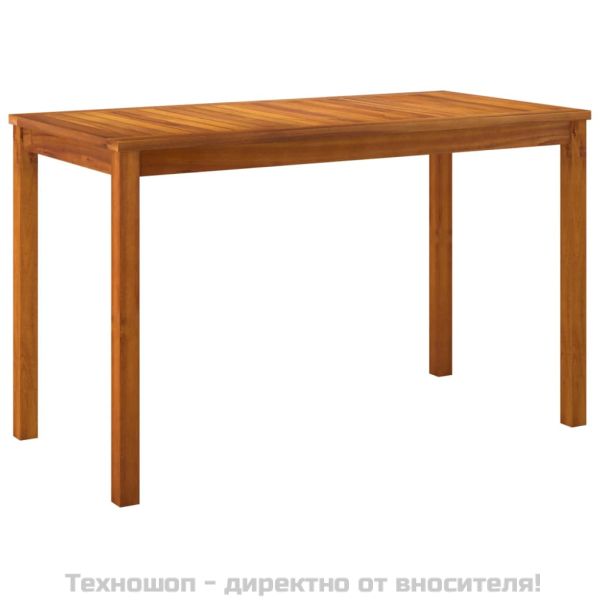 Градински трапезен комплект 6 части с възглавници акация масив