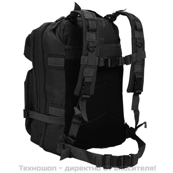 Раница, войнишки стил, 50 л, черна