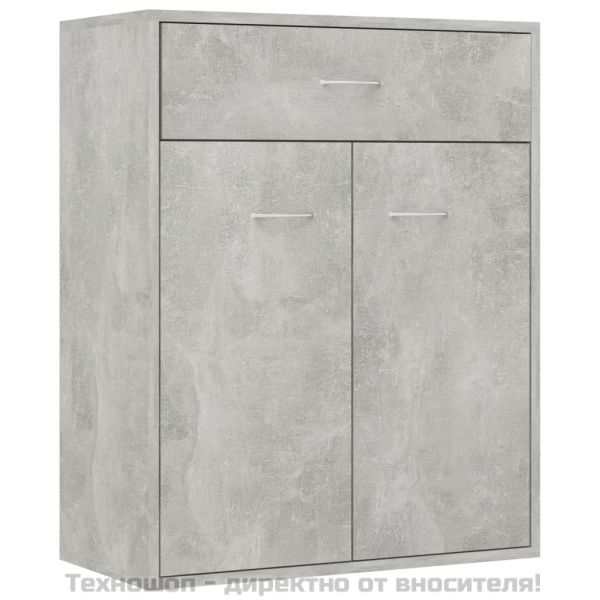 Бюфет, бетонно сив, 60x30x75 см, инженерно дърво