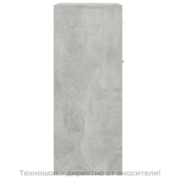 Бюфет, бетонно сив, 60x30x75 см, инженерно дърво