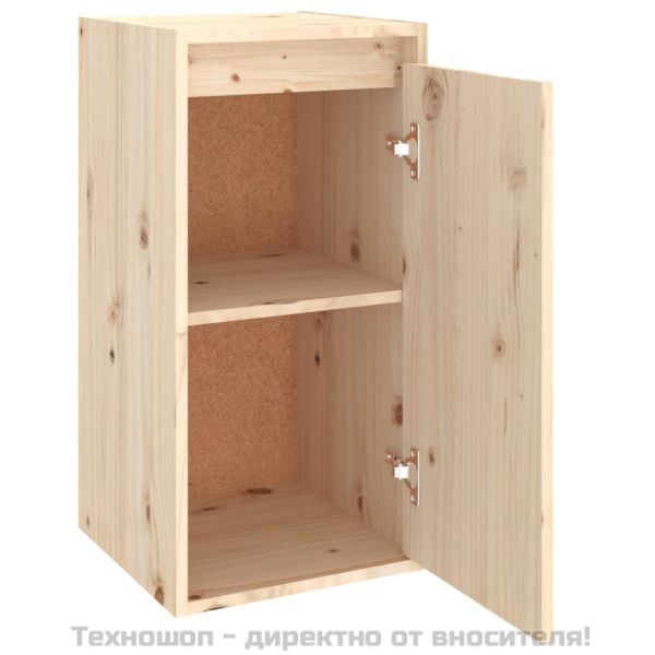 Стенни шкафове, 2 бр, 30x30x60 см, бор масив