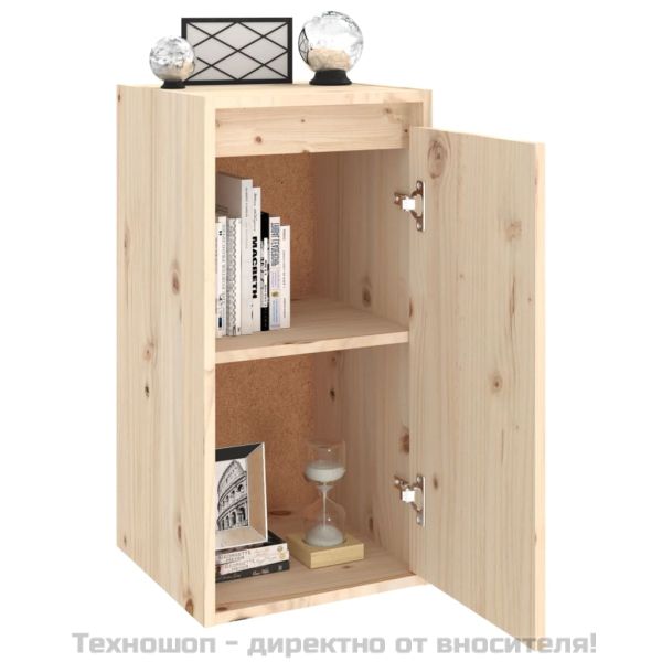 Стенни шкафове, 2 бр, 30x30x60 см, бор масив