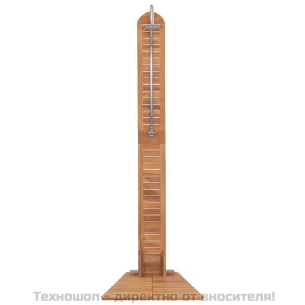 Градински душ, тиково дърво масив, 70x75x204 см