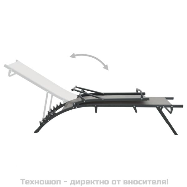 Шезлонги, 2 бр, textilene и стомана