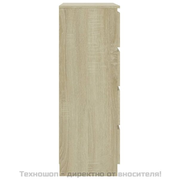 Сайдборд, сонома дъб, 60x35x98,5 см, инженерно дърво