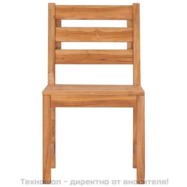 Градински столове, 4 бр, тиково дърво масив