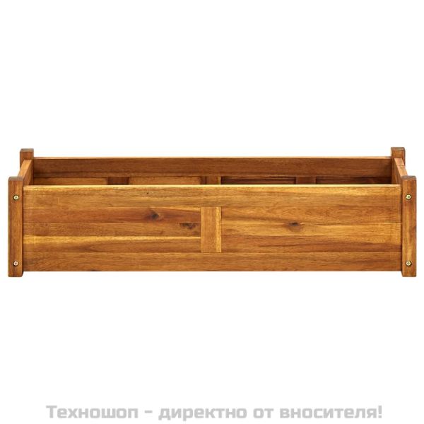Градинска повдигната леха, акациево дърво, 100x30x25 см