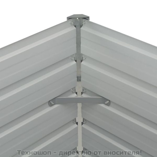 Повдигната леха, кафява, 160x80x77 см, поцинкована стомана