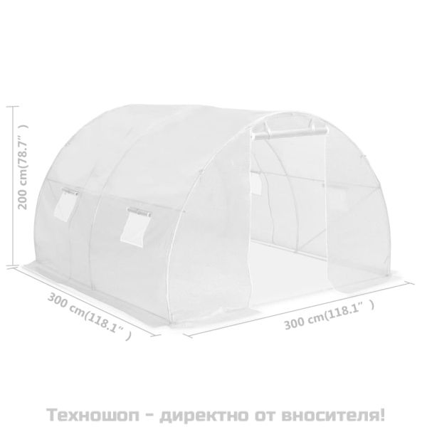 Оранжерия, 9 м², 300x300x200 см