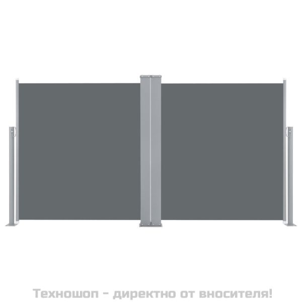 Прибираща се странична тента, антрацит, 100x600 см