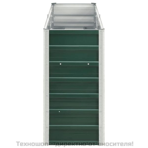 Градинска висока леха поцинкована стомана 240x40x77 см зелена