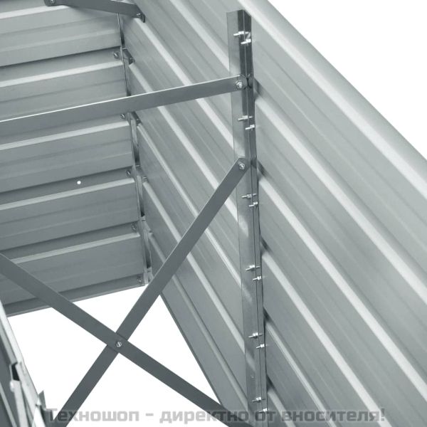 Градинска висока леха поцинкована стомана 240x40x77 см зелена