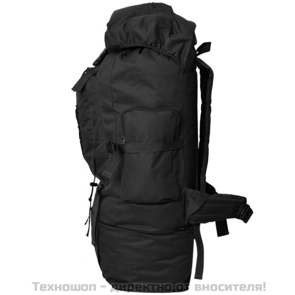 Раница, войнишки стил, XXL, 100 л, черна