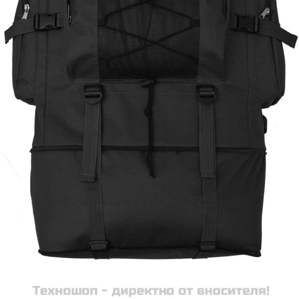 Раница, войнишки стил, XXL, 100 л, черна