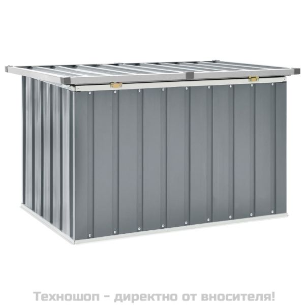 Градински сандък за съхранение, сив, 109x67x65 см