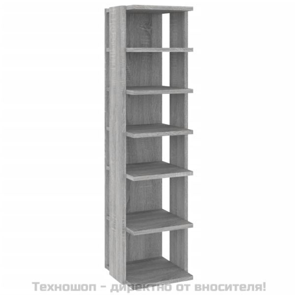 Шкаф за обувки, сив сонома 27,5x27x102 см, инженерно дърво