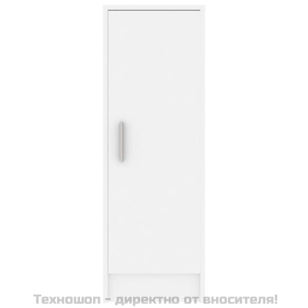 Шкаф за обувки, бял, 32x35x92 см, инженерно дърво