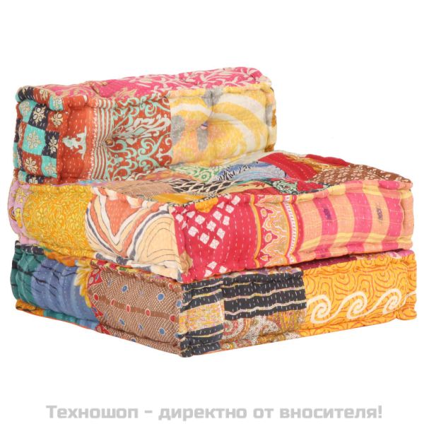 Модулен пуф, пачуърк, текстил