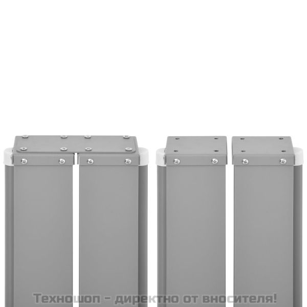 Прибираща се странична тента, черна, 100x1000 см