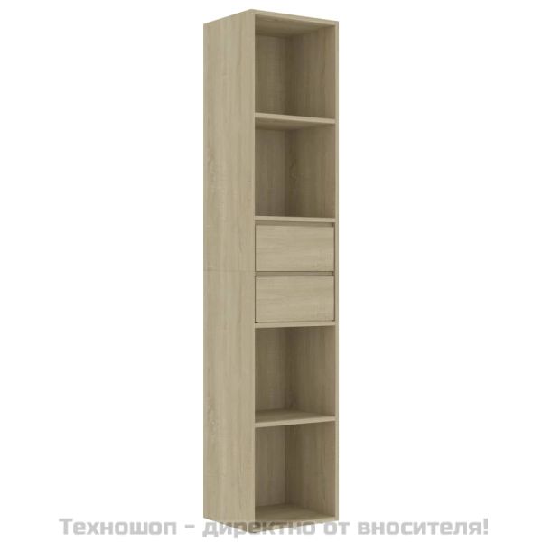 Шкаф библиотека, дъб сонома, 36x30x171 см, инженерно дърво