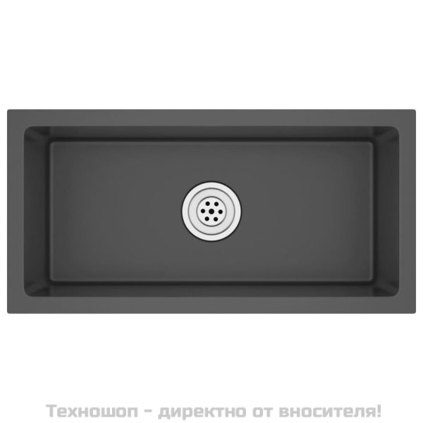 Ръчно изработена кухненска мивка, черна, неръждаема стомана